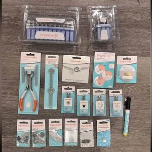 ImpressArt Bundle Of Metal Stamping Jewelry Making Tools Stamps Rings Tools NEW